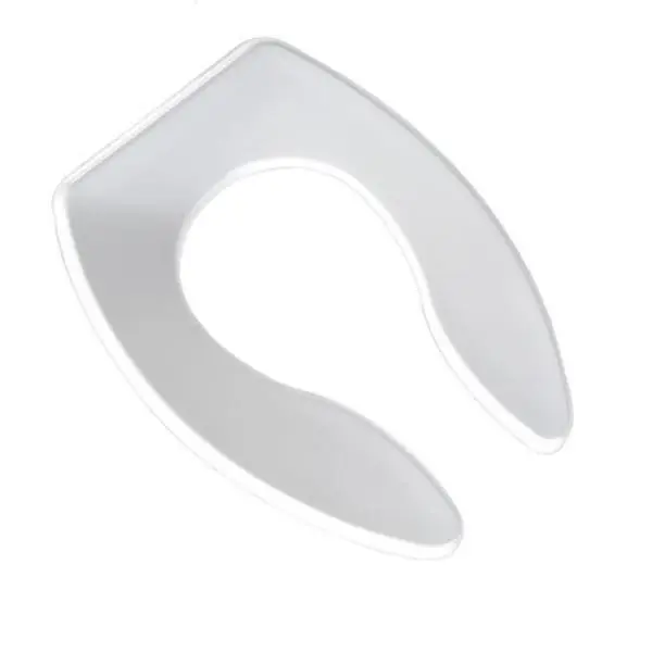 BathDecor 4F1E4SSC-00 Toilet Seat with Cover, Elongated, Open Front Standard Close