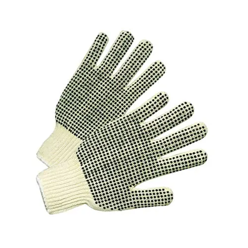 Anchor Brand 101-6710 Medium Weight Seamless String-Knit Gloves with Single-Sided PVC Dot Grips