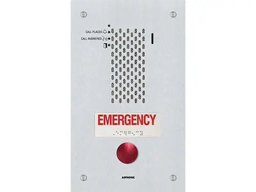 Aiphone IX-SSA-RA IP Audio Emergency Station, SIP Compatible, 1-Call Button