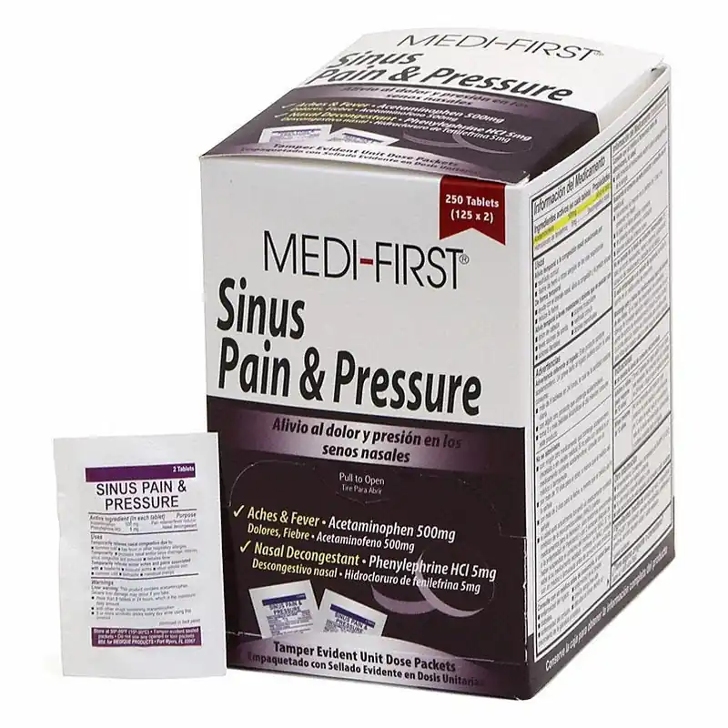 Medi-First 81948 Sinus Pain & Pressure Relief Unflavored BX