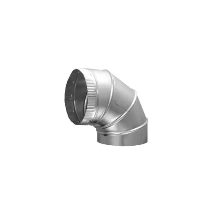 Cody CODY1258 Adjustable Elbow 90 Deg, 8 In Hemmed X Crimped Connection