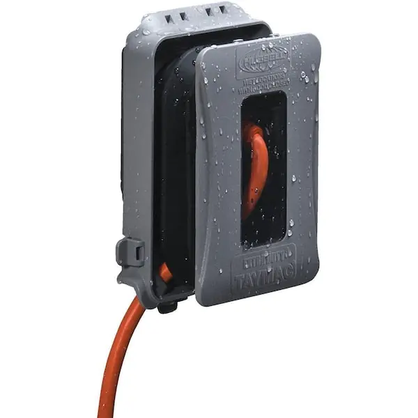 Hubbell ML500G Single Gang Vertical/Horizontal Mount Gray Expandable In-Use Outdoor Outlet Cover