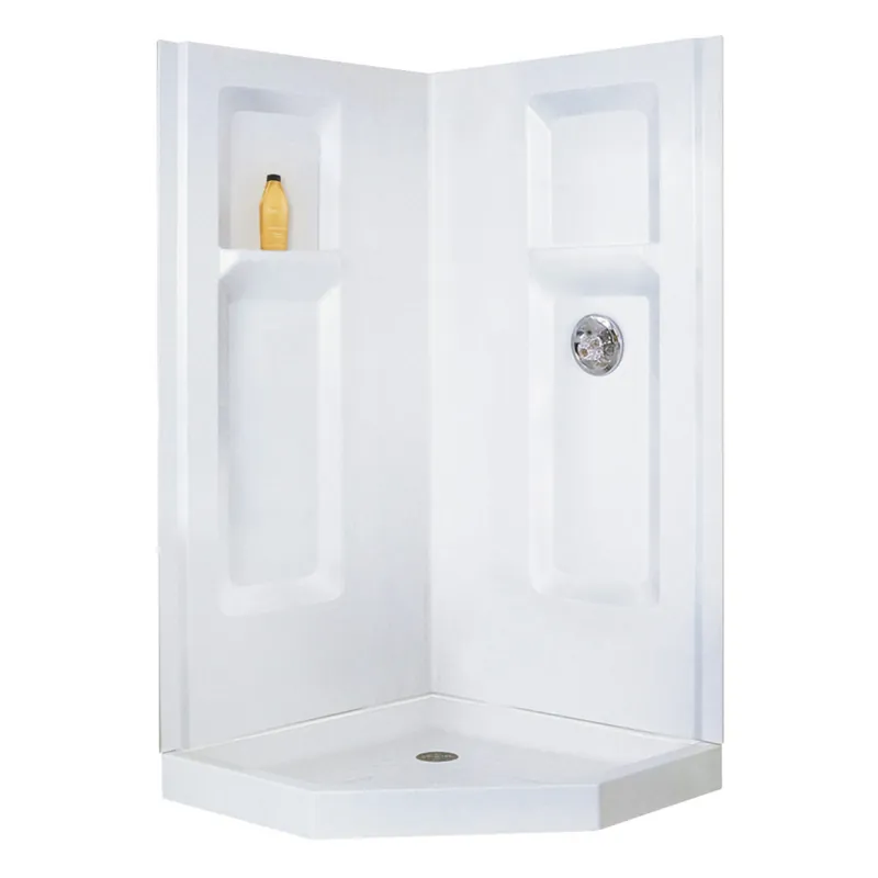 E.L. Mustee & Sons 738CWHT Durawall 60 x 73-1/4 in. Tub & Shower Wall in White