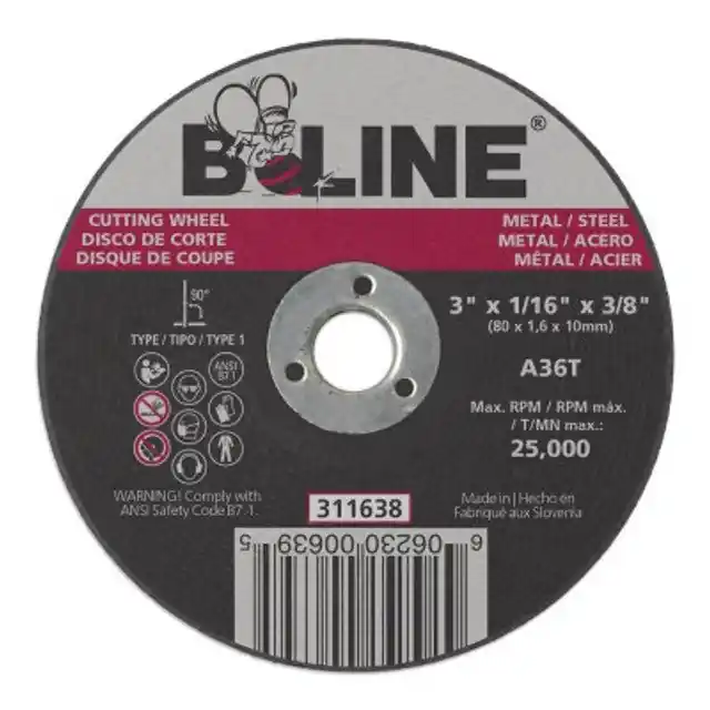 B-Line Abrasives 903-311638 Cutting Wheel 3 Inch Diameter Replacement MPN