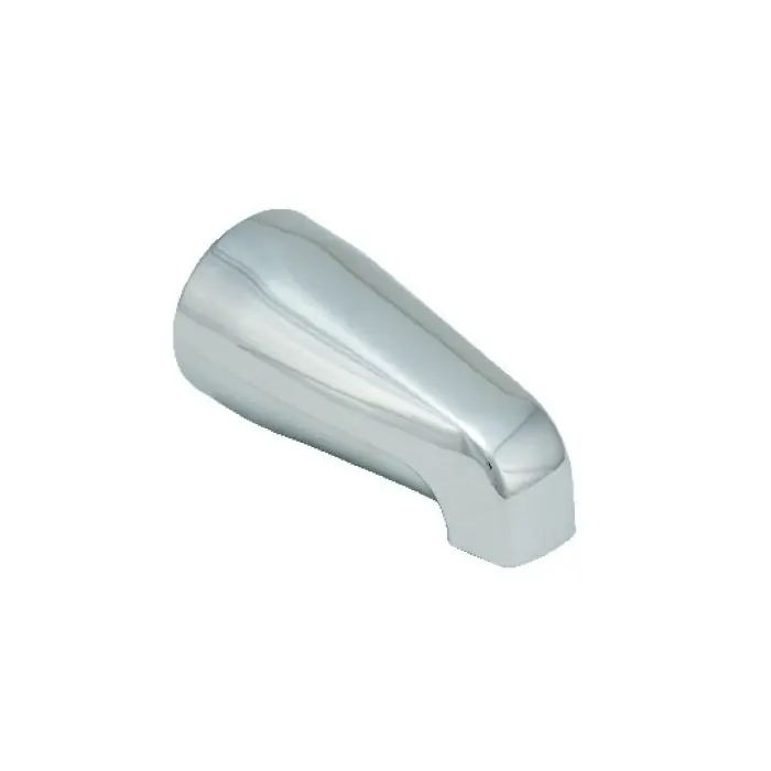 The Faucet Doctor 82003FD Back Inlet Filler Spout 3/4 Inch IPS Chrome Tapped with 3/4 Inch x 1/2 Inch Face Bushing
