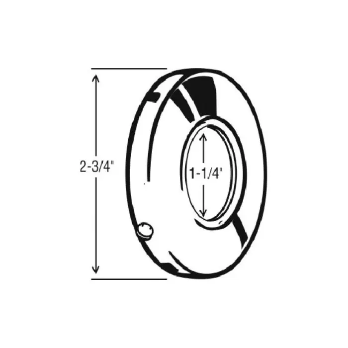 The Faucet Doctor 53001FD Escutcheon Plate 2-3/4 inch x 1-1/4 inch For Sterling Old Style Tub & Shower