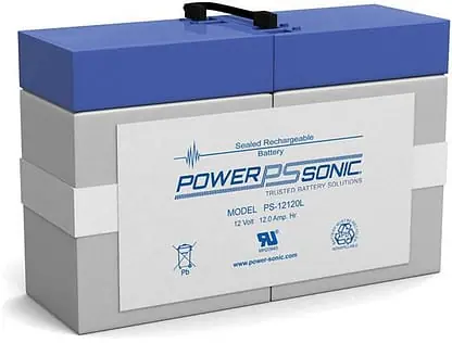 Power Sonic PS-12120L PS Series 12V, 12Ah General Purpose Rechargeable SLA Battery, FP Terminals