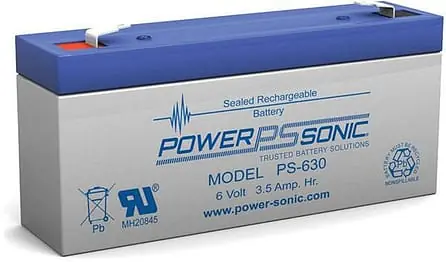 Power Sonic PS-630 PS Series 6V, 3.5Ah General Purpose Rechargeable SLA Battery