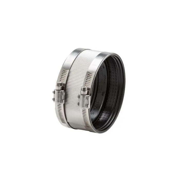 Mission Rubber 1804012 Cast Iron Coupling DWV No-Hub 4 inch x 4 inch