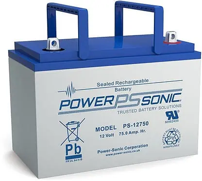 Power Sonic PS-12750 PS Series, 12V 75Ah General Purpose Rechargeable SLA Battery, Terminals