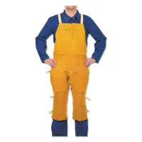 Best Welds 902-Q-8 Apron Safety & Security Leather Split Leg Bib Apron