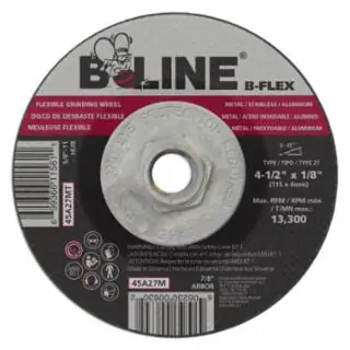 B-Line Abrasives 903-45A27MT Flexible Depressed Center Wheel 4-1/2 in Diameter