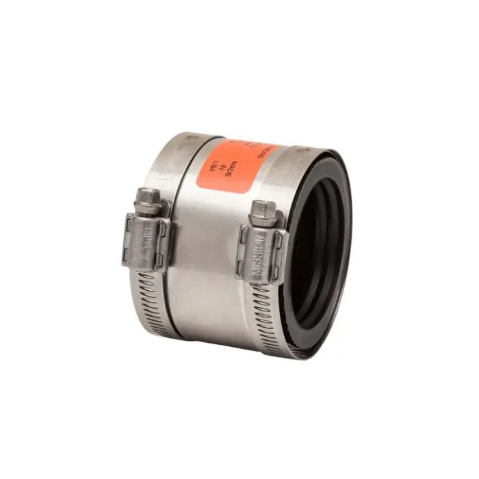 Mission Rubber 808817 Specialty 10 Cast Iron Pipe To Plastic, Steel Or Extra Heavy Cast Iron Pipe Coupling