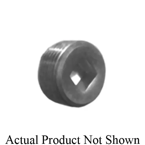 Billco IB.100 Square Socket Pipe Plug, Steel, 1 in, NPTF, Black Oxide