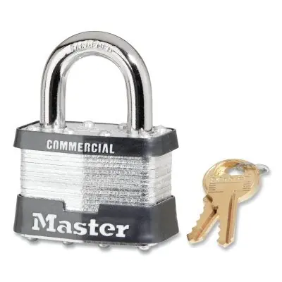Master Lock 5KA-A989 No. 5 Laminated Steel Padlock 3/8 in (Diameter) Keyed Alike