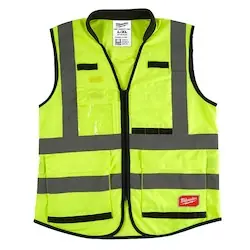 Milwaukee 48-73-5042 High Visibility Performance Safety Vest 15 Pockets L / XL * CLEARANCE *