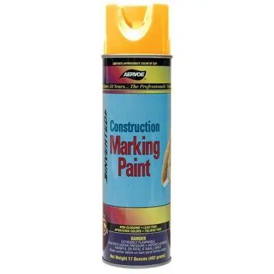 WILLIAMS IND (AERVOE) 252 Aervoe Construction Marking Paint Aerosol 17 Oz Yellow * CLEARANCE *