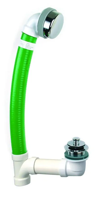 WATCO FLEX924-LT-PVC-CP Innovator Flex924 Series Complete Bathtub Waste With Lift & Turn Bathtub Stopper 24 Long Flexible Tubing * CLEARANCE *