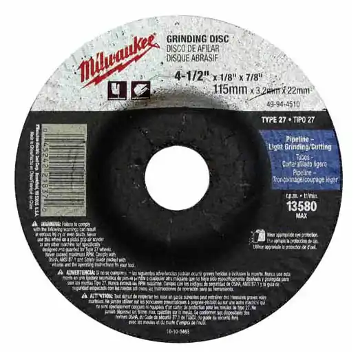 MILWAUKEE 49-94-4520(20063) Type 27 Grinding Wheel For Metal/Stainless Grinding 4-1/2 25 Pack * CLEARANCE *