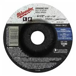 MILWAUKEE 49-94-4510 Grinding Disc / Wheel (Type 27) 4-1/2 x 1/8 x 7/8 * CLEARANCE *