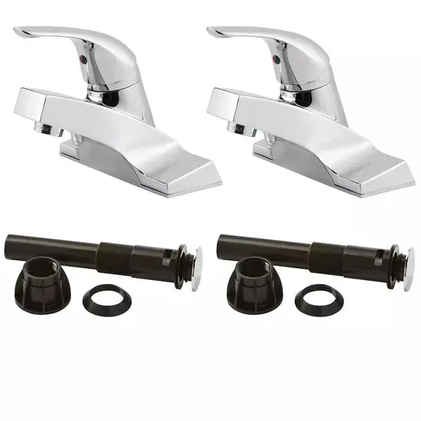 PFISTER LF142-8002 Pfirst One Handle 4 Centerset Bathroom Faucet With Push & Seal Drain 1.2 GPM 2 Pack