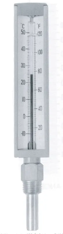 Miljoco S551A Contractor's Thermometer Angle 1/2 NPT Brass Thermowell * CLEARANCE *