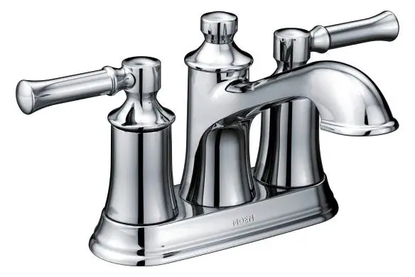 MOEN 6802 Dartmoor Two-Handle High Arc Bathroom Faucet, Chrome * CLEARANCE *