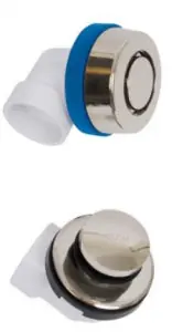 OATEY A9950CP True Blue ABS Bath Waste Half Kit With Touch Toe Stopper & Test Kit Chrome