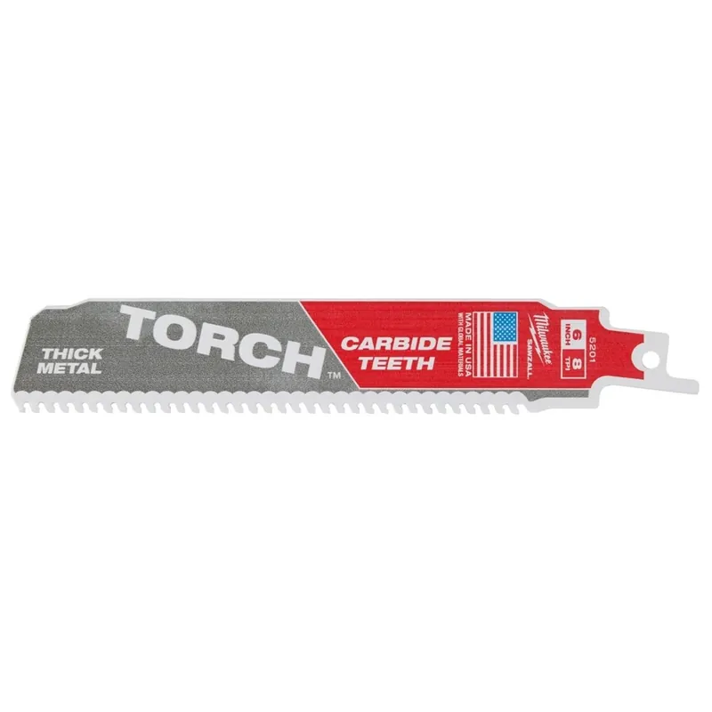 MILWAUKEE 48-00-5201 SAWZALL TORCH Carbide Blade, 7 TPI (6 Length) Replacement MPN