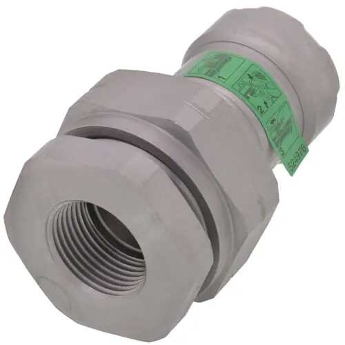 VIEGA 25655 MegaPress Union, Carbon Steel, Press Connection, Female Pipe Thread, With Smart Connect, For Water Applications Only, 3/4 P x 3/4 FPT * CLEARANCE *