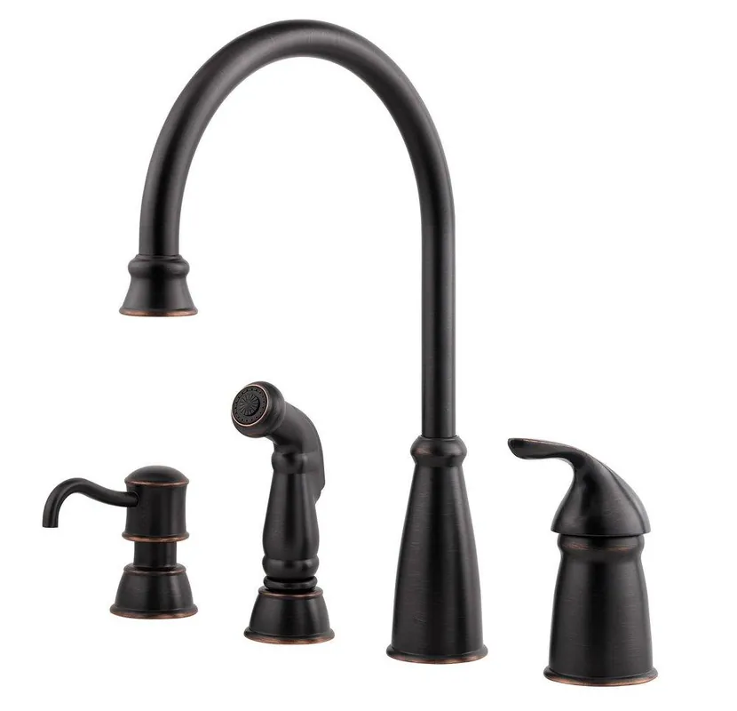 PFISTER GT26-4CBY Avalon One-Handle Kitchen Faucet With Side Spray & Soap Dispenser Tuscan Bronze * CLEARANCE *