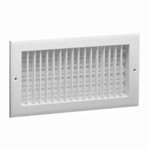 Hart & Cooley 22445 A618MS Series Aluminum Sidewall Register, MS or OBD Damper, Bright White, Vertical Fin, 10 x 4 * CLEARANCE *