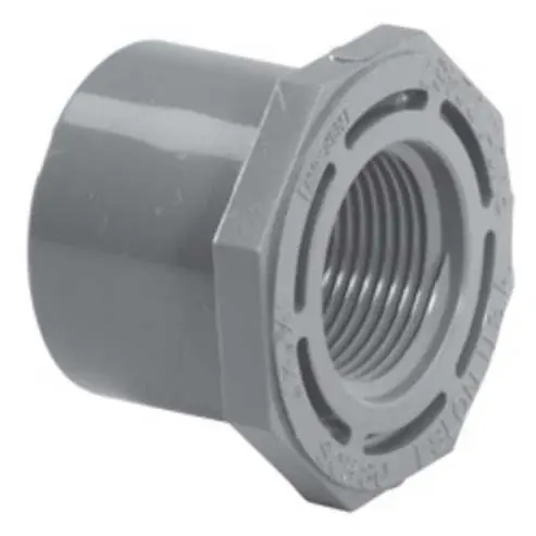 CHARLOTTE 838-248 PVC Schedule 80 Flush Style Reducer Bushing Spigot x FPT 2 x 3/4 * CLEARANCE *
