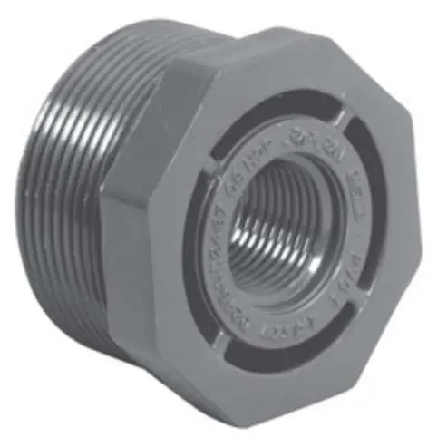 CHARLOTTE 839-101 PVC Schedule 80 Flush Style Reducer Bushing MPT x FPT 3/4 x 1/2 * CLEARANCE *