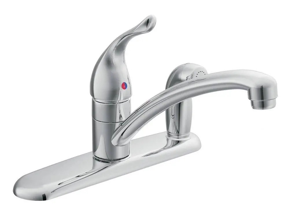 MOEN 67434 Chateau One-Handle Low-Arc Kitchen Faucet with Hand Spray Chrome * CLEARANCE *