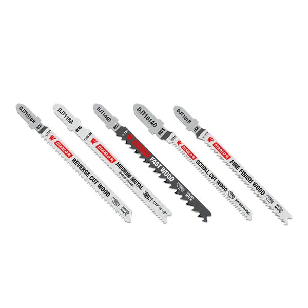 FREUD (DIABLO) DJT5S High Carbon Steel / High Speed Steel T-Shank Jig Saw Blade Set, For Wood and Metal, 5-Piece * CLEARANCE *