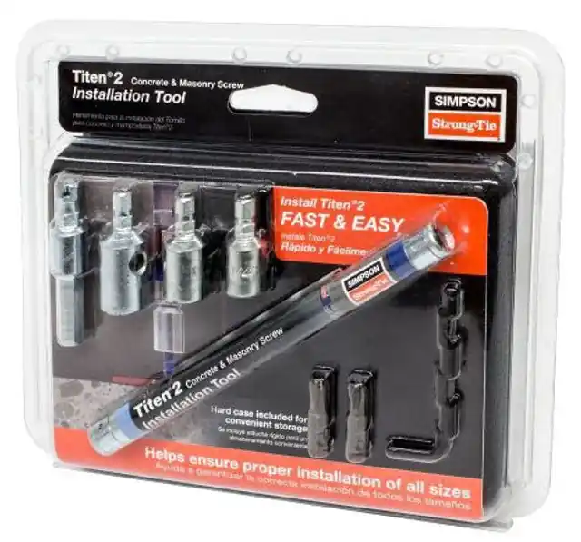SIMPSON TTN2INSTALLKIT Titen 2 Concrete & Masonry Screw Installation Tool Kit (8-Piece) * CLEARANCE *