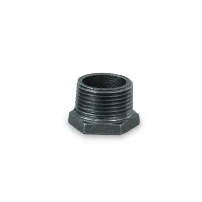 EVERFLOW BMBU1125 Black Malleable Iron Hex Bushing Import 1 1/2 x 1