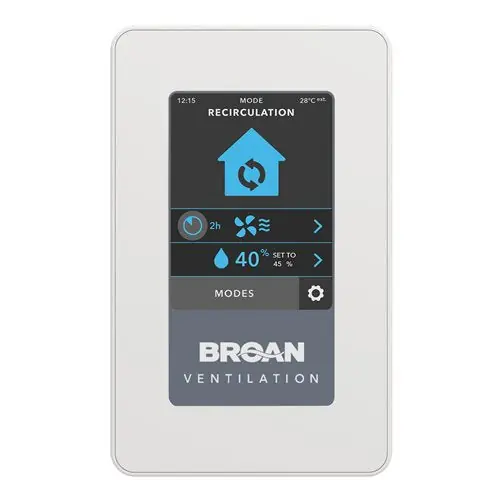 Broan VTTOUCHW AI Virtuo Air Technology Advanced Touchscreen Wall Control * CLEARANCE *