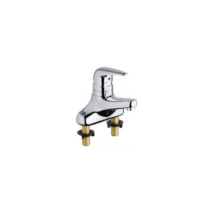 CHICAGO 420-T45E2805ABCP 420 Series One-Handle Centerset Lavatory Faucet With Vandal Proof Lever Handle Thermostatic Ceramic Cartridge With Check Valve & Scald Protection Econo-Flo Spray Polished Chrome 0.5 GPM * CLEARANCE *