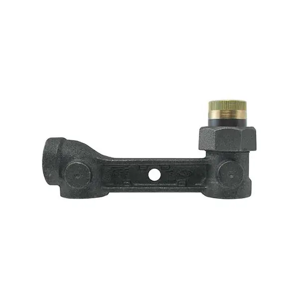 A Y MCDONALD 6644-CCD Cast Iron Meter Bar Horizontal Inlet & Vertical Outlet 1-1/4 x 1-1/4 x 1-1/4 * CLEARANCE *