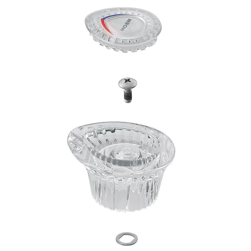 MOEN 96782 Chateau Handle Kit, For Single Handle Bathroom Faucet, With Cap, Clear * CLEARANCE *