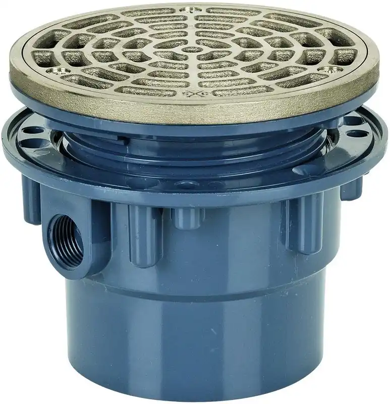 Sioux Chief 842-3PNR PVC On-Grade Adjustable Floor Drain With Round Nickel-Bronze Strainer Sch. 40 Hub 3 * CLEARANCE *