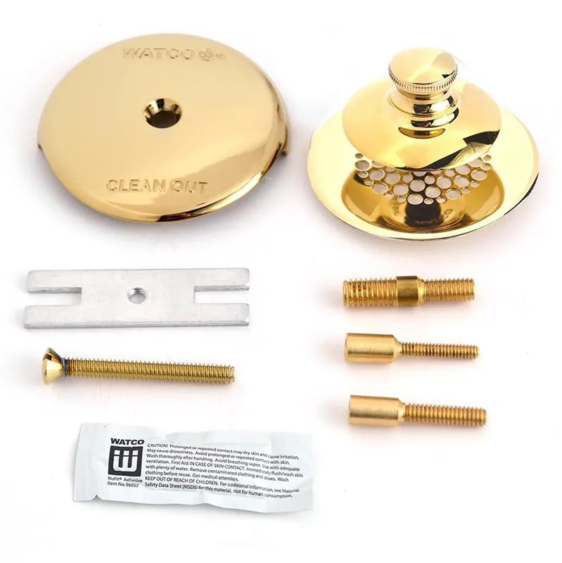 WATCO 48700-PP-BZ-G-3P-C Universal NuFit Push Pull Bathtub Stopper With 1-Hole Face Plate Grid Strainer Silicone and 3 Pins Oil Rubbed Bronze * CLEARANCE *