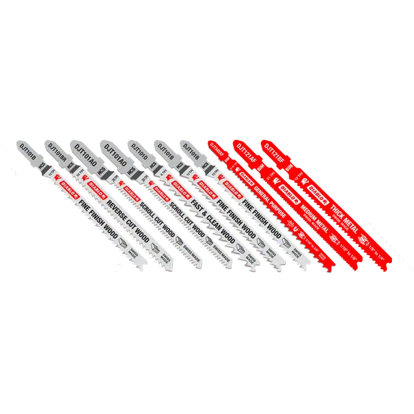 FREUD (DIABLO) DJT10S T-Shank Jig Saw Blade Set For Wood and Metal 10-Piece