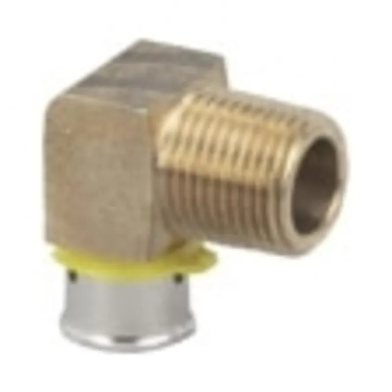 VIEGA 92525 PEX Press Bronze Elbow Male Lead-Free Press x MPT 1/2 x 3/4