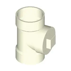 North American D12906(192118A) PVC Cleanout Tee With Plug DWV SCH 40/STD Hub x Hub x FNPT 6 * CLEARANCE *