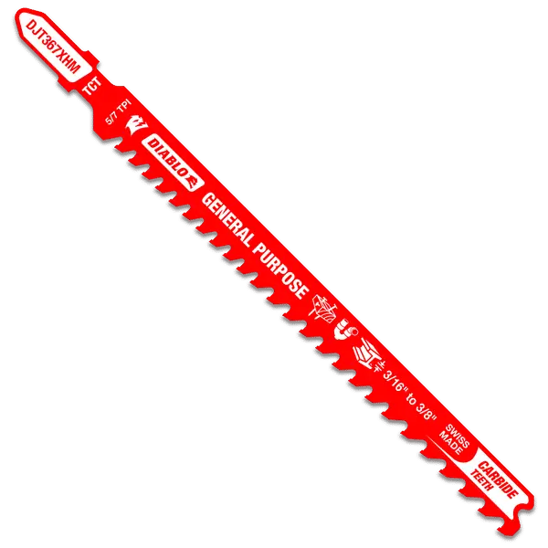 FREUD (DIABLO) DJT367XHM Carbide T-Shank Jig Saw Blade for General Purpose Applications, 5/7 TPI, 5-1/4 * CLEARANCE *
