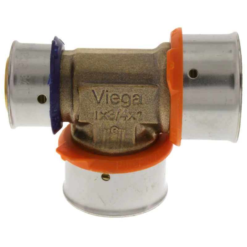 VIEGA 94053 PEX Press Bronze Tee Lead-Free Press x Press x Press 1 x 3/4 x 1 * CLEARANCE *
