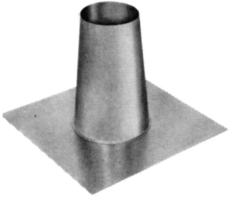 SELKIRK 106815(6RV-TF) RV Series Bvent Gas Roof Flashing, Tall Cone, Flat, 6 * CLEARANCE *